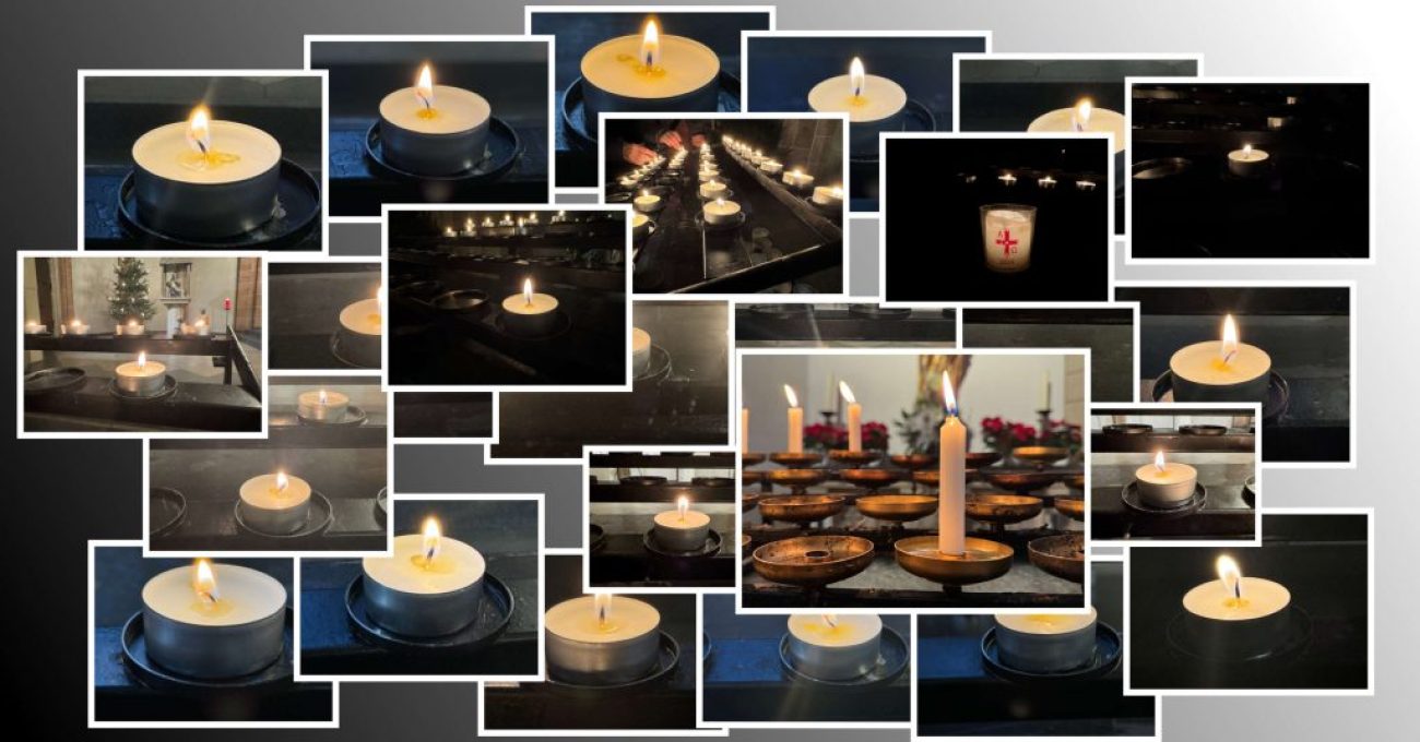 Kerzen Collage quer