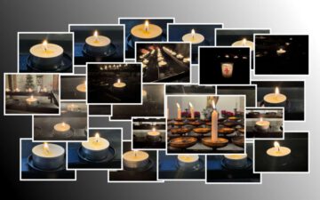 Kerzen Collage quer